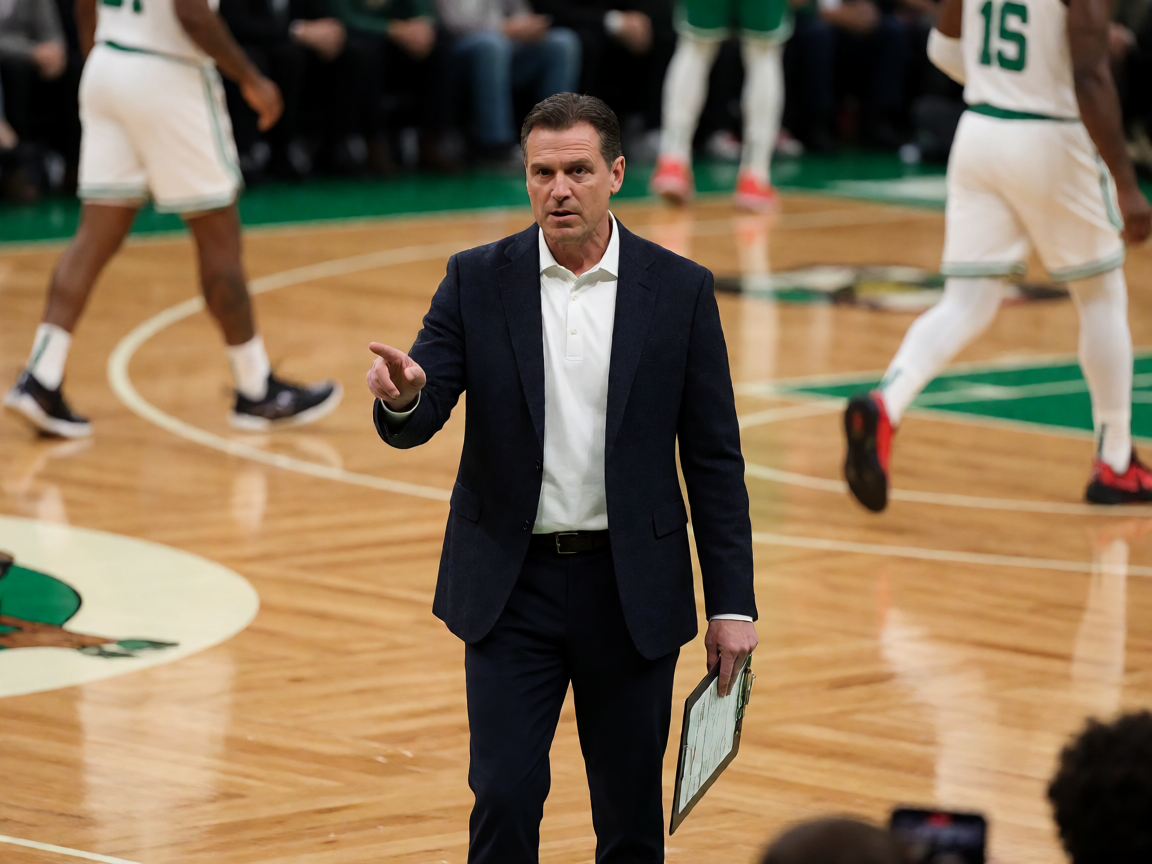 NBA季后赛凯尔特人战术分析赛场画面
